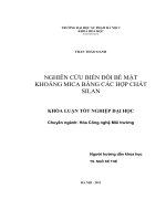 Nghiên cứu biến đổi bề mặt khoáng mica bằng các hợp chất silan 