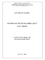 ĐÁNH GIÁ HIỆU QUẢ SỬ DỤNG TÁC NHÂN SINH HỌC MESOCYCLOPS TRONG CÔNG VIỆC DIỆT BỌ GẬY MUỖI TRUYỀN BỆNH SỐT XUÂT HUYẾT  TẠI TỈNH BÌNH THUẬN
