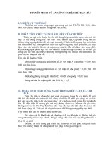 THUYẾT MINH ĐỒ ÁN MÔN HỌC CHẾ TẠO MÁY