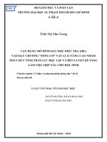 VẬN DỤNG MÔ HÌNH DẠY HỌC ĐIỀU TRA (IBL) VÀO DẠY CHƯƠNG “SÓNG CƠ” VẬT LÍ 12 NÂNG CAO NHẰM PHÁT HUY TÍNH TÍCH CỰC HỌC TẬP VÀ RÈN LUYỆN KĨ NĂNG LÀM VIỆC HỢP TÁC CHO HỌC SINH