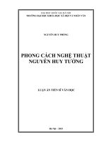 toàn văn Phong cách nghệ thuật Nguyễn Huy Tưởng