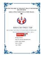 BÁO cáo THỰC tập NGÀNH MAY QUY TRÌNH CÔNG NGHỆ sản XUẤT QUẦN JEAN