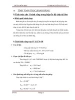 ĐỒ ÁN MÔN HỌC TÍNH TOÁN TRỤC,BÁNH RĂNG