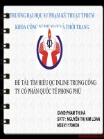 TÌM HIỂU QC INLINE TRONG CÔNG TY cổ PHẦN QUỐC tế PHONG PHÚ