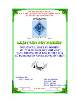 nghiên cứu, thiết kế mô hình xử lý nước dưới đất nhiễm sắt bằng phương pháp keo tụ điện hóa sử dụng nguồn năng lượng mặt trời