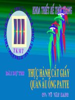 TÀI LIỆU cắt MAY   THỰC HÀNH cắt GIẤY QUẦN âu nữ ỐNG PATTE