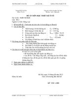 Tính toán sức kéo  cho ô tô du lịch (động cơ diezel)