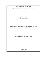 Phong cách giáo dục của cha mẹ đối với con từ 3 đến 6 tuổi tại Trường Quốc tế Koala House