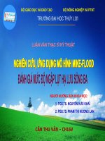 đánh giá mức độ ngập lụt hạ lưu sông ba