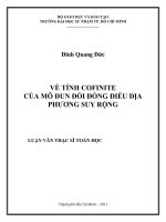VỀ TÍNH COFINITE CỦA MÔ ĐUN ĐỐI ĐỒNG ĐIỀU ĐỊA PHƯƠNG SUY RỘNG