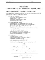 Tính toán lực và thấm của đập bê tông