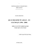 Quan hệ kinh tế asean   eu giai đoạn (1996   2008) 