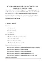 TỪ VỰNG PARAPHRASE các CHỦ NGỮ TRONG IELTS WRITING TASK 1