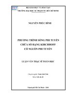 PHƯƠNG TRÌNH SÓNG PHI TUYẾN CHỨA SỐ HẠNG KIRCHHOFF CÓ NGUỒN PHI TUYẾN