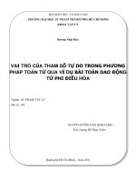 VAI TRÒ CỦA THAM SỐ TỰ DO TRONG PHƯƠNG PHÁP TOÁN TỬ QUA VÍ DỤ BÀI TOÁN DAO ĐỘNG TỬ PHI ĐIỀU HÒA