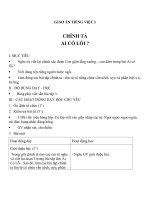 Giáo án tiếng việt 3 tuần 2 bài chính tả   nghe   viết ai có lỗi, phân biệt uêchuyu, sx, ănăng 6