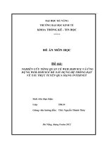 Nghiên cứu tổng quan về web service và ứng dụng web service để xây dựng hệ thống đặt vé tàu trực tuyến qua mạng internet