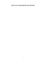 Dân số trung bình của 63 tỉnh, thành phố của Việt Nam giai đoạn 2010 2014