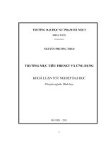 Trường mục tiêu frenet và ứng dụng 