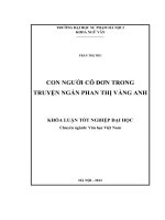 Con người cô đơn trong truyện ngắn phan thị vàng anh 