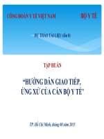 Tập huấn: Hướng dẫn giao tiếp, ứng xử của cán bộ y tế