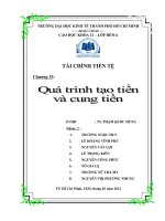 quá trình tạo tiền và cunmg tiền