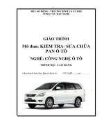 KIỂM TRA- SỬA CHỮA PAN Ô TÔ