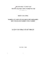 Nghiên cứu số giải pháp tiết kiệm điện doanh nghiệp công nghiệp