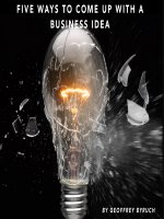Five ways to come up with a business idea by geoffrey byruch 
