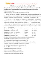 Đề kiểm tra học kỳ I môn tiếng Anh lớp 10 số 1