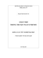 Chất thơ trong truyện ngắn o henry 