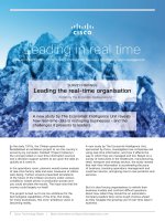 Leading the real time organisation 