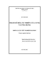 Tham số hoá tự nhiên của cung và ứng dụng 