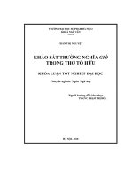 Khoá luận tốt nghiệp khảo sát trường nghĩa gió trong thơ tố hữu 