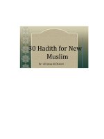 30 hadith for new muslims 