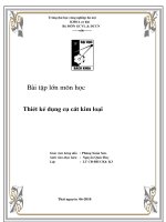 đồ án môn học Thiết kế dụng cụ cắt kim loại