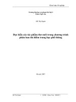 Đọc hiểu các tác phẩm thơ mới trong chương trình phân ban thí điểm trung học phổ thông 