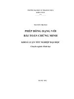 Phép đồng dạng với bài toán chứng minh 