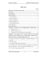 Ứng dụng CNTT vào dạy học bài toán chương góc lượng giác và công thức lượng giác   đại số 10 nâng cao theo PPDH tích cực 