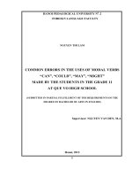 Common errors in the uses of modal verbs may, might made by the students in the grade 11 at que vo high school 