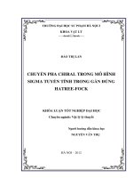 Chuyển pha chiral trong mô hình sigma tuyến tính trong gần đúng hatree fock 