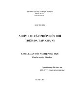 Nhóm lie các phép biến đổi trên đa tạp khả vi 