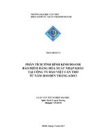 Phân tích thực trạng kinh doanh bảo hiểm hàng hóa xuất nhập khẩu tại công ty bảo việt cần thơ từ năm 2010 đến tháng 6 2013 
