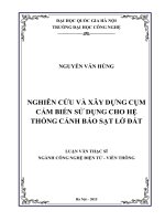 Nghiên cứu và xây dựng cụm cảm biến sử dụng cho hệ thống cảnh báo sạt lở đất 