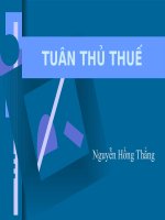 Tuân Thủ Thuế – Nguyễn Hồng Thắng
