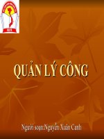 Một Số Kỹ Năng Của Nhà Quản Lý Công