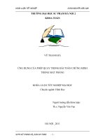 Ứng dụng của phép quay trong bài toán chứng minh trong mặt phẳng 