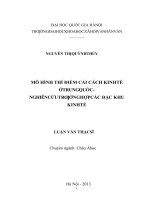 Mô hình thí điểm cải cách kinh tế ở trung quốc – nghiên cứu trường hợp các đặc khu kinh tế 