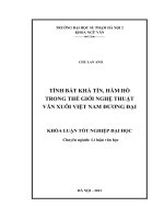 Tính bất khả tín, hàm hồ trong thế giới nghệ thuật văn xuôi việt nam đương đại 