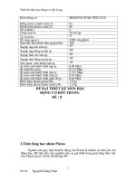 ĐỀ BAI THIẾT KẾ MÔN HỌC ĐỘNG CƠ ĐỐT TRONG